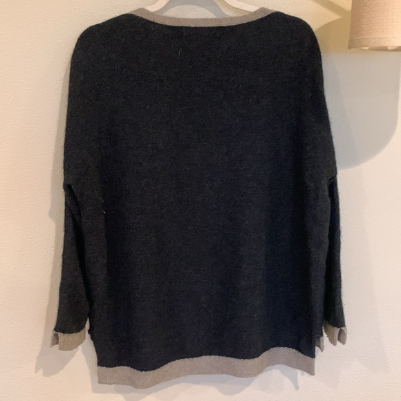 Merinomink Boxy Boat Neck Two Tone Sweater size Small - Picture 7 of 8